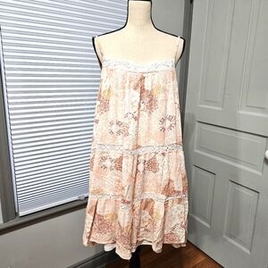 Wallflower Dusty Pink Bohemian Tiered Dress